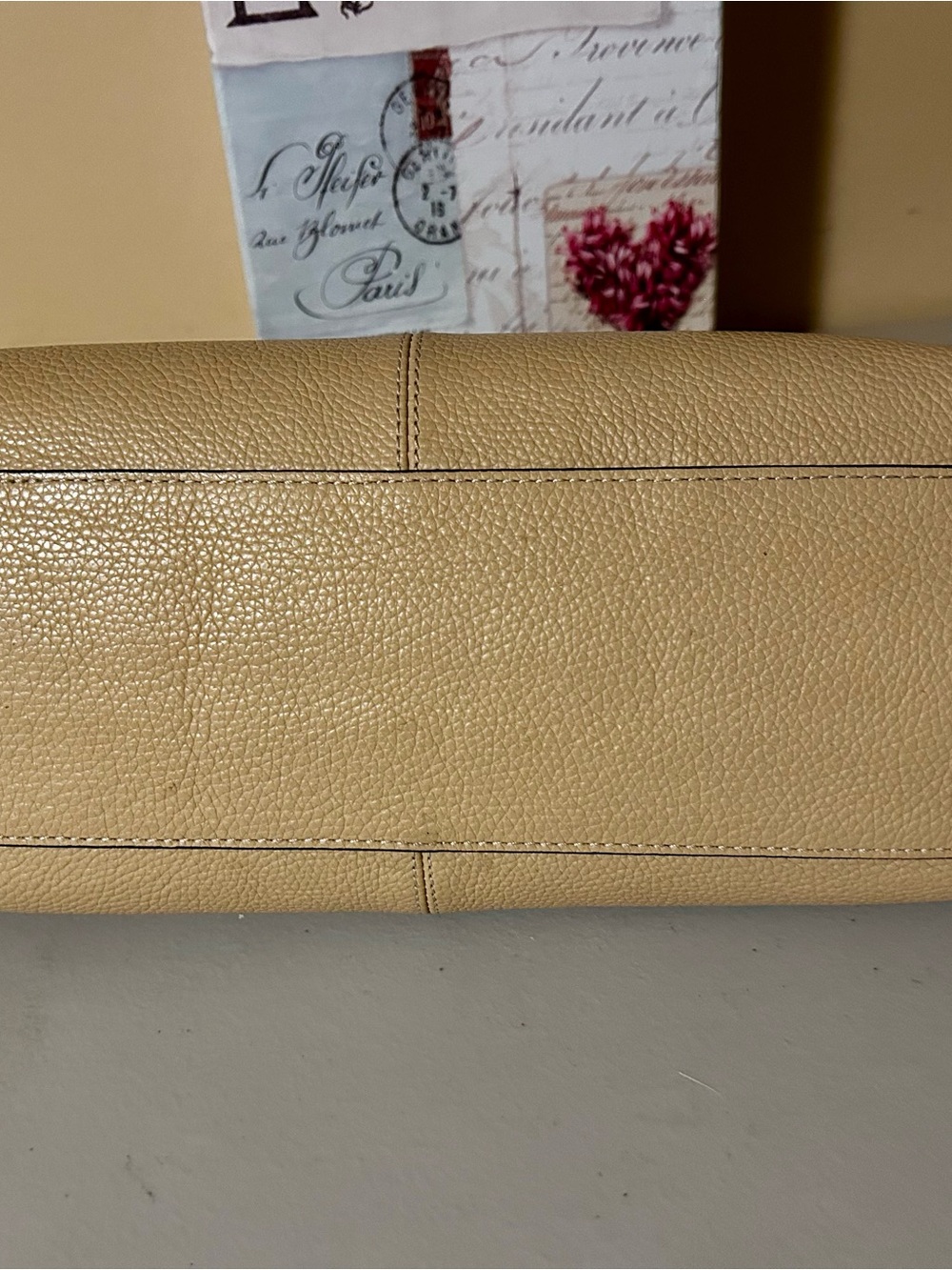 Coach Pebbled Leather Shoulder Tote in Light Tan - Picture 3 of 9